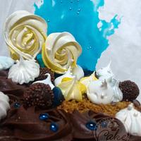 Yellow, blue and chocolate fantasy