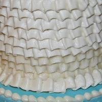 Buttercream brushed embroidery wedding cake