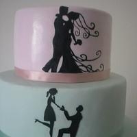 SILHOUETTE WEDDING CAKE