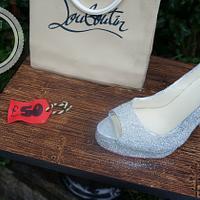 Louboutin Gift Bag & Shoe Cake