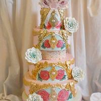 4 tier wedding show cake