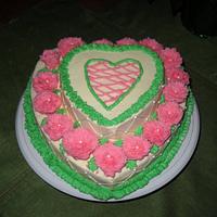 Pink Lady Valentine Cake