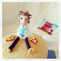 Cloudy with a chance of meatballs cake