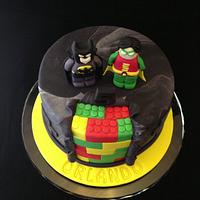 Batman & Robin Lego Cake
