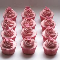 Pink Birthday Butterfly Cupcakes