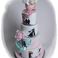 Storytelling wedding cake