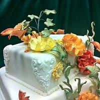 wedding cake with butterflies 