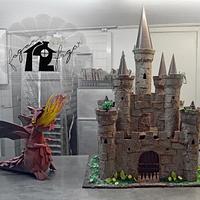 Chocolate castle and dragon!