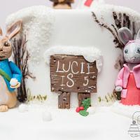 Peter Rabbit in the snow