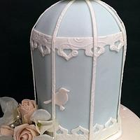 Birdcage Vintage Summer Wedding Cake