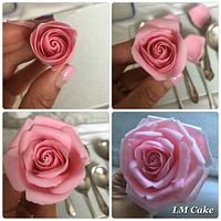 New tutorial - Freeform Soft toned pink Rose on a wire