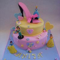 high heel princess birthday cake