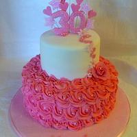 Buttercream Roses 30th Birthday Cake