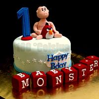 Baby Monster's 1st Birthday Cake