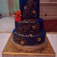 Indian Bridal outfit inspired cake