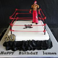 WWE wrestling birthday cake
