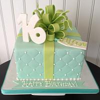 Sweet Sixteen Gift Box Cake