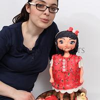 Standing Girl cake and peppa pig
