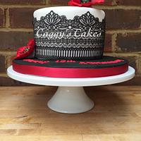 Poppy anniversary cake