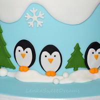 Winter penguins cake.