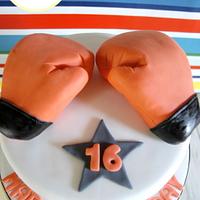 Boxing Glove Cake