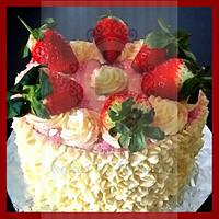 Valentine birthday cake