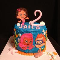 Bubble Guppies in 2D Cake