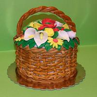 Flower basket cake