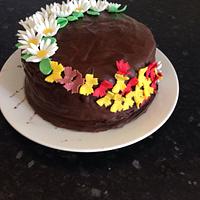 Daisy chocolate cake