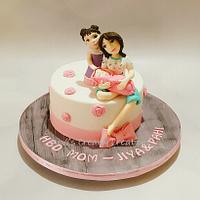 Mom And Daughters Cake By Urvi Zaveri Cakesdecor