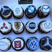 Car logo cupcakes 