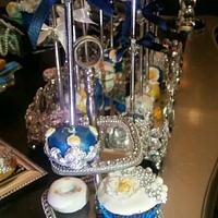 Wedding Cake Blue Silver