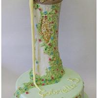Tangled Tower Cake