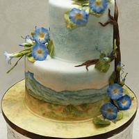 Wedding Cake Inspired by Georgia O'Keeffe