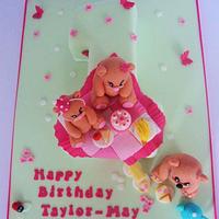 Number 1 teddy bears picnic cake