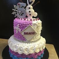 "Frozen themed cake"
