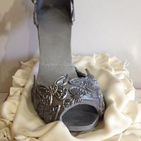 Silver Butterfly Shoe