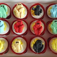 Jelly baby cupcakes