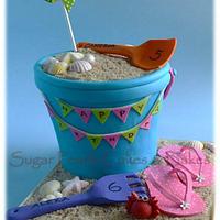 Sand bucket cake