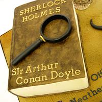 Sherlock Holmes Themed Book Cake