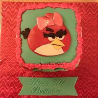 Angry bird girl cake