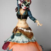 Day of the Dead Gypsy Dancer cake