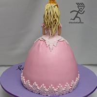 Princess Cake for a little girl with edible doll