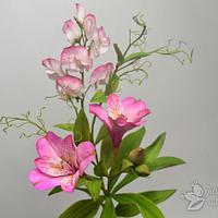 Alstroemeria, sweet pea flowers