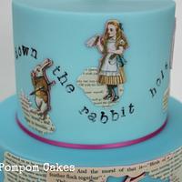 Alice in Wonderland collage cake