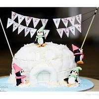 my penguin bday cake