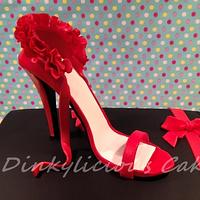Gucci inspired stiletto shoe and shoebox