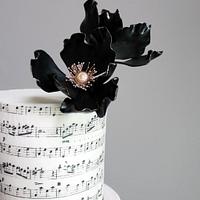 Music and Lace Wedding Cake