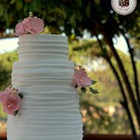 Lovely Anemone Wedding cake