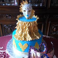 cake venetian carnival mask